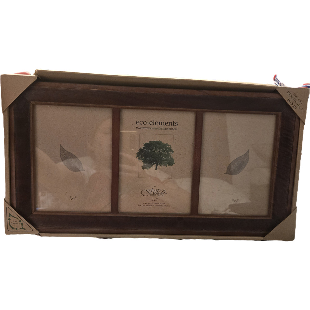 Fetco Eco-Elements Triple Photo Frame Sierra 2-Tone Espresso 5x7